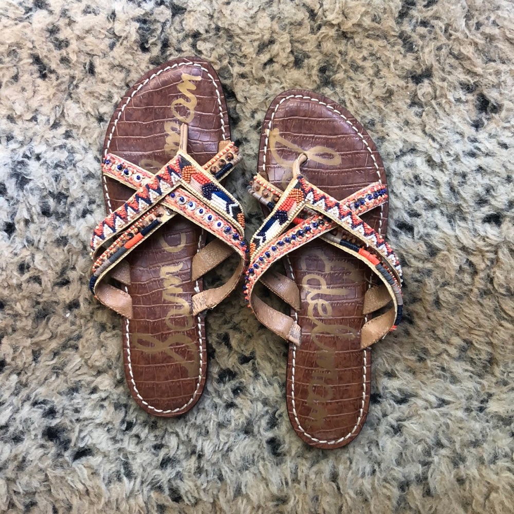 Sam Edelman embellished flip flops